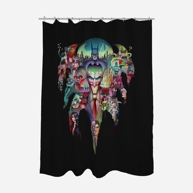 Dark Collage-none polyester shower curtain-Zeeee