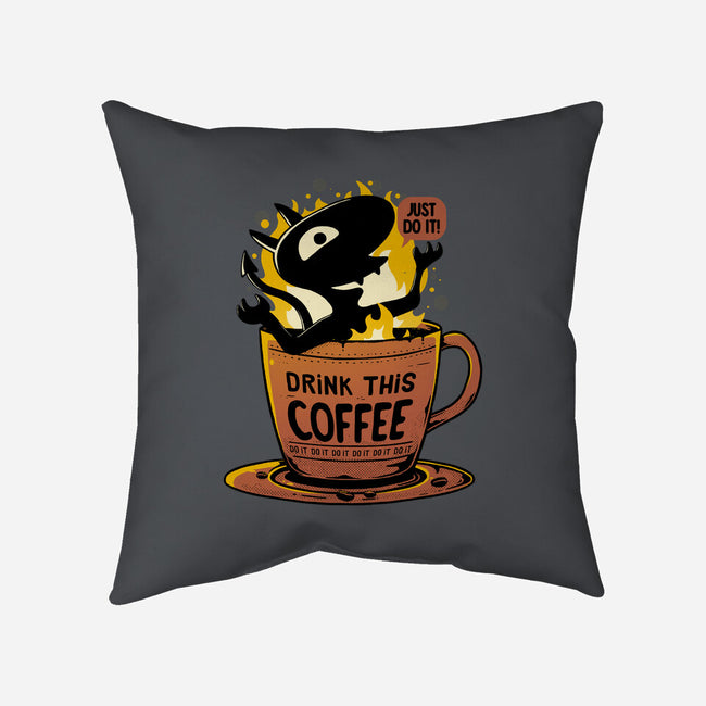 Dark Demon Roast-none removable cover w insert throw pillow-eduely
