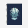 Dark Forest Skull-none dot grid notebook-Sitchko Igor