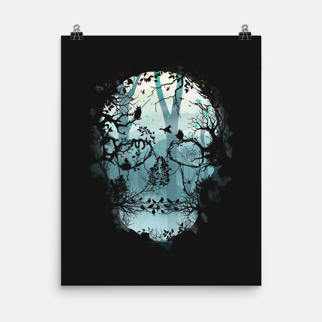 Dark Forest Skull-none matte poster-Sitchko Igor