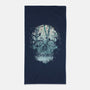 Dark Forest Skull-none beach towel-Sitchko Igor