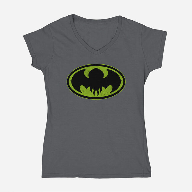 Dark God Rises-womens v-neck tee-IdeasConPatatas