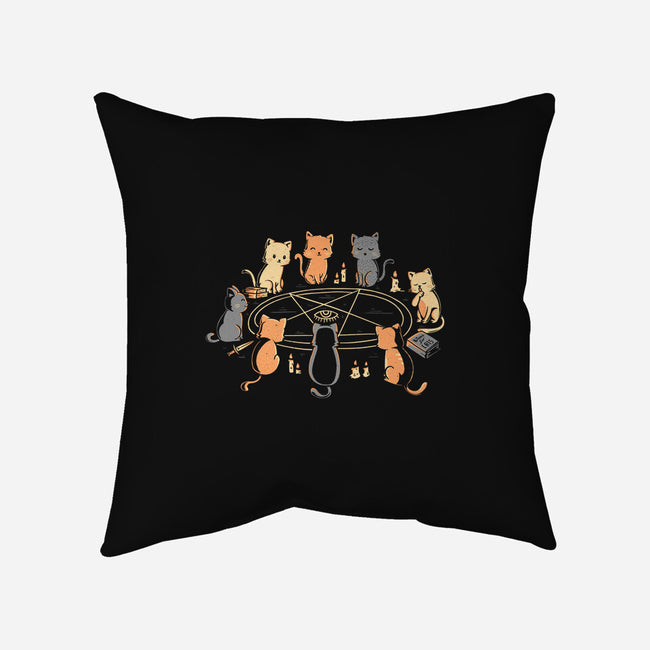 Dark Meowgic-none removable cover w insert throw pillow-yumie
