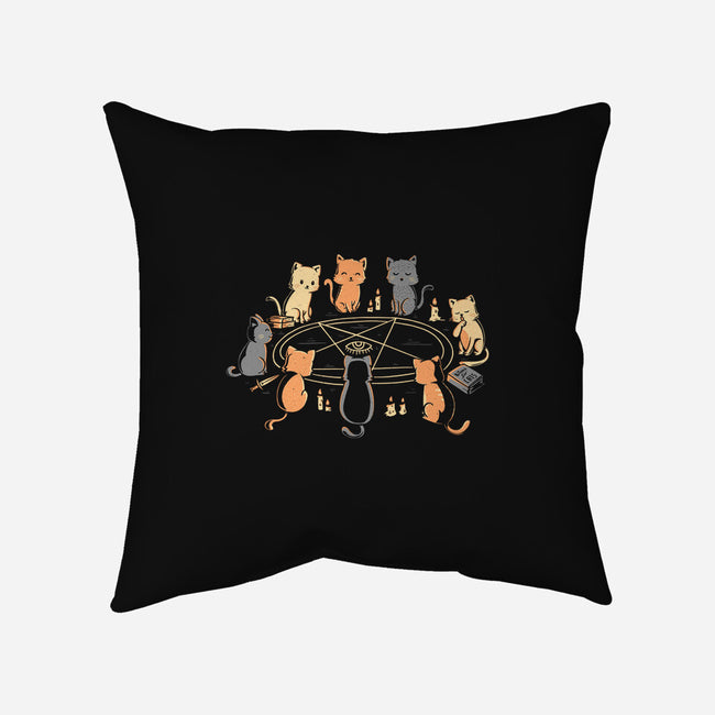 Dark Meowgic-none removable cover throw pillow-yumie