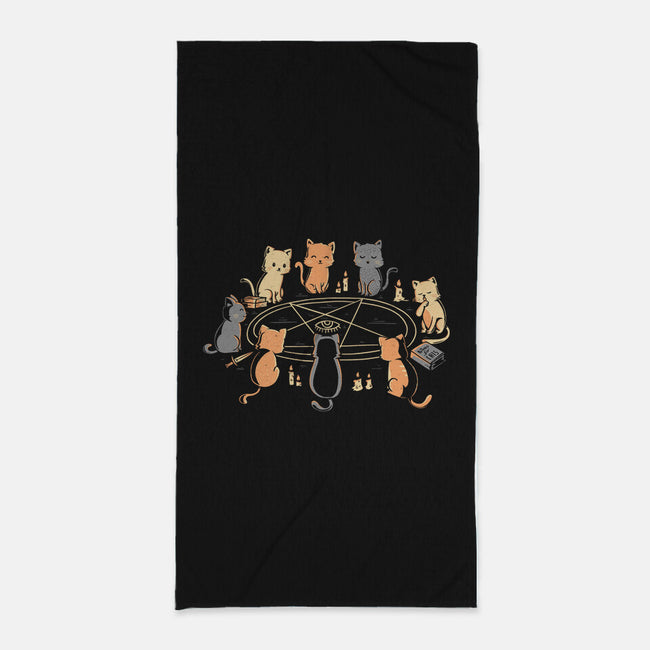 Dark Meowgic-none beach towel-yumie