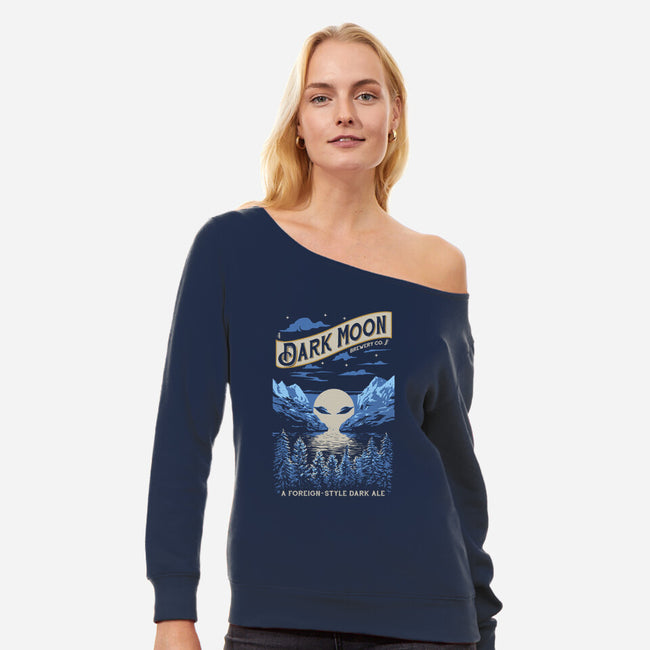 Dark Moon-womens off shoulder sweatshirt-gloopz
