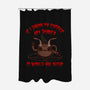 Dark Roast-none polyester shower curtain-beware1984