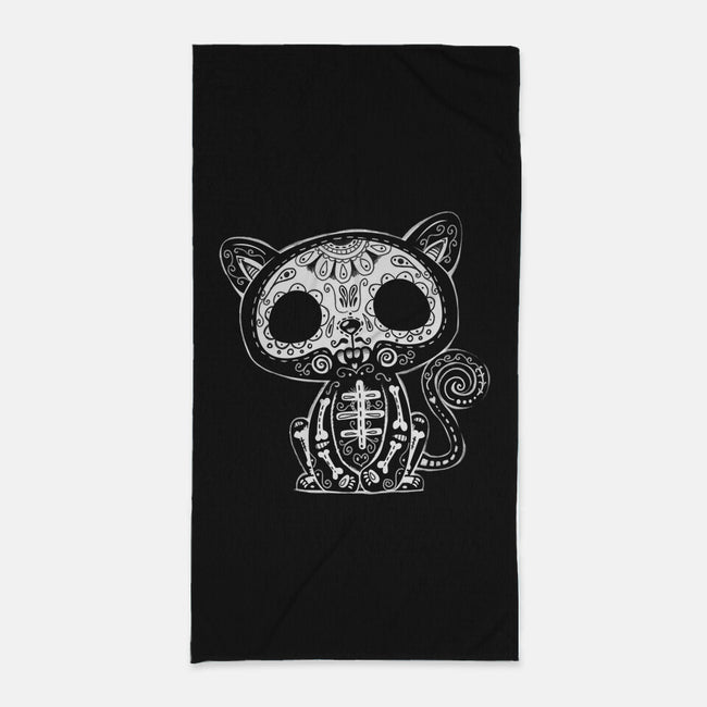 Day of the Kitty-none beach towel-wotto