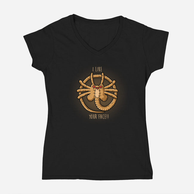 Deadly Cute-womens v-neck tee-Letter_Q