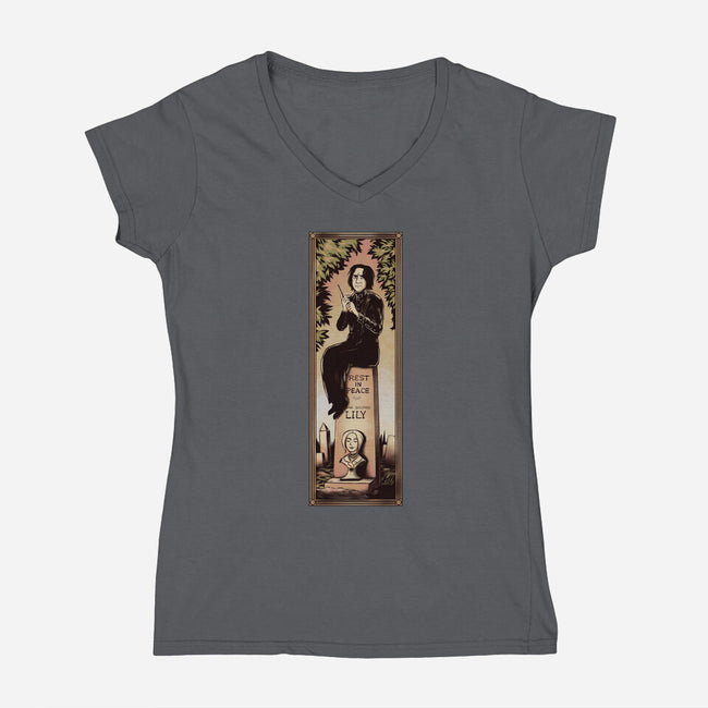 Dear Beloved Lily-womens v-neck tee-Fishmas