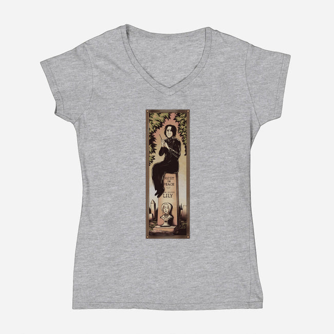 Dear Beloved Lily-womens v-neck tee-Fishmas