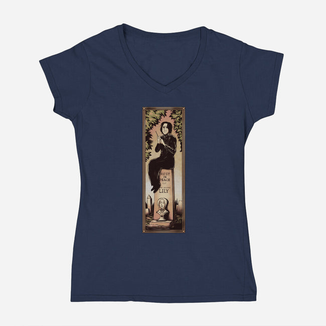 Dear Beloved Lily-womens v-neck tee-Fishmas