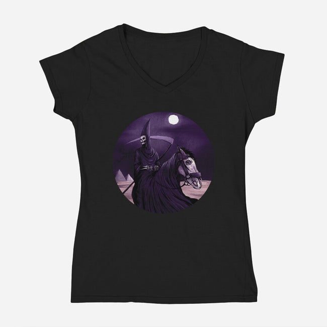 Death-womens v-neck tee-andyhunt