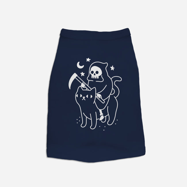 Death Rides A Black Cat-dog basic pet tank-Obinsun