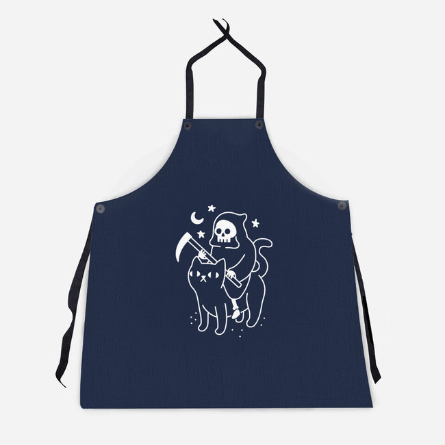 Death Rides A Black Cat-unisex kitchen apron-Obinsun