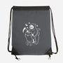 Death Rides A Black Cat-none drawstring bag-Obinsun