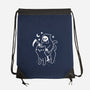 Death Rides A Black Cat-none drawstring bag-Obinsun