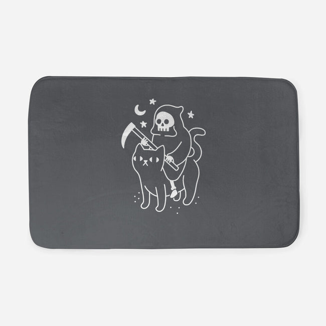 Death Rides A Black Cat-none memory foam bath mat-Obinsun