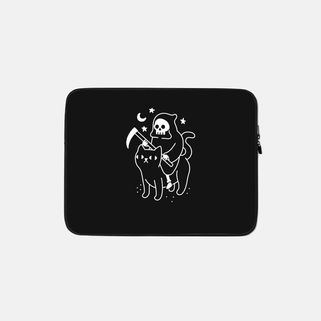 Death Rides A Black Cat-none zippered laptop sleeve-Obinsun
