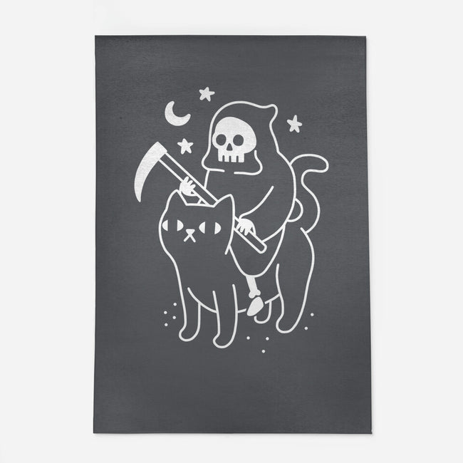 Death Rides A Black Cat-none indoor rug-Obinsun