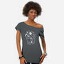 Death Rides A Black Cat-womens off shoulder tee-Obinsun