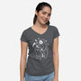 Death Rides A Black Cat-womens v-neck tee-Obinsun