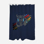 Defender-none polyester shower curtain-tomkurzanski