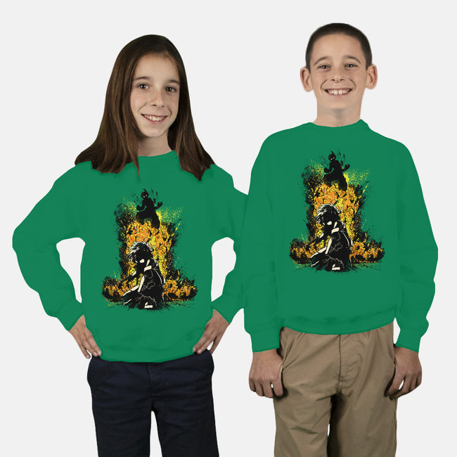 Dekuuu!!!-youth crew neck sweatshirt-Dracortis