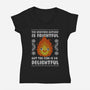 Delightful Fire!-womens v-neck tee-Raffiti