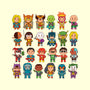 Delightfully Cute Little Heroes-none glossy sticker-mattkaufenberg