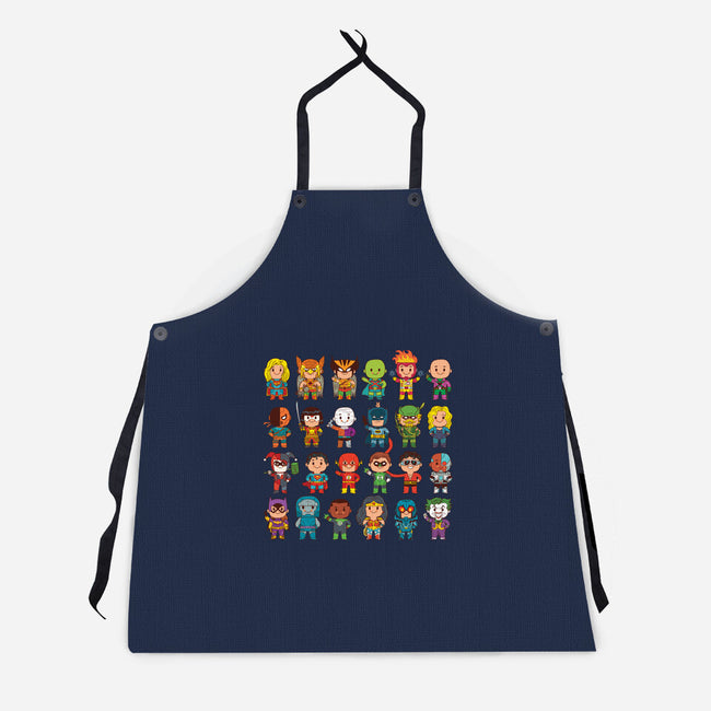 Delightfully Cute Little Heroes-unisex kitchen apron-mattkaufenberg