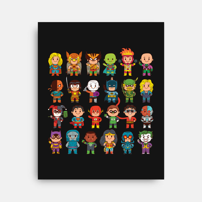 Delightfully Cute Little Heroes-none stretched canvas-mattkaufenberg