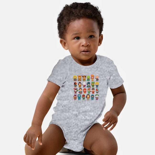 Delightfully Cute Little Heroes-baby basic onesie-mattkaufenberg