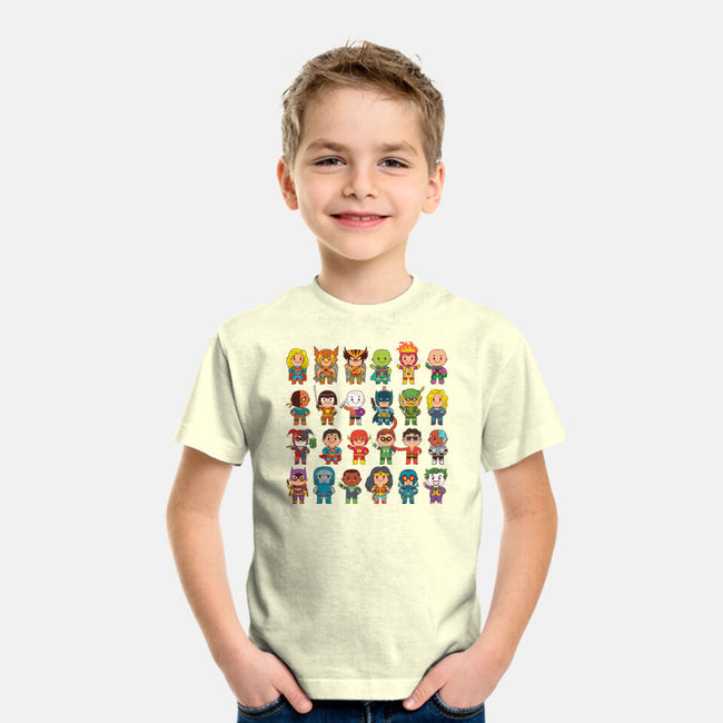 Delightfully Cute Little Heroes-youth basic tee-mattkaufenberg