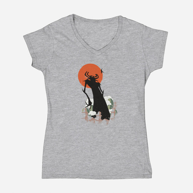 Deliverer of Darkness-womens v-neck tee-Kasey Fleming