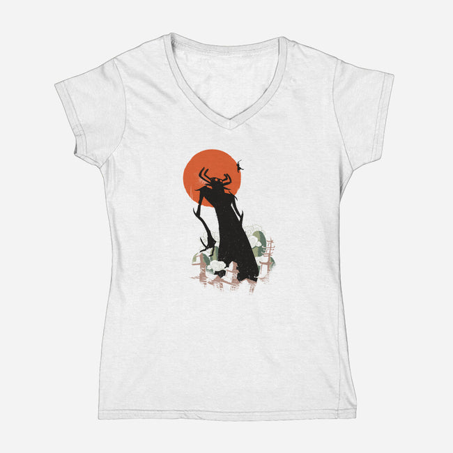 Deliverer of Darkness-womens v-neck tee-Kasey Fleming