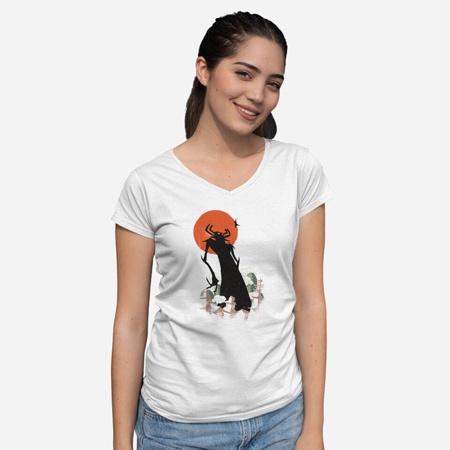 Deliverer of Darkness-womens v-neck tee-Kasey Fleming