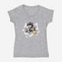 Delivery!-womens v-neck tee-DoOomcat