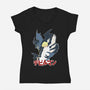 Devil and Angel-womens v-neck tee-Joannaestep
