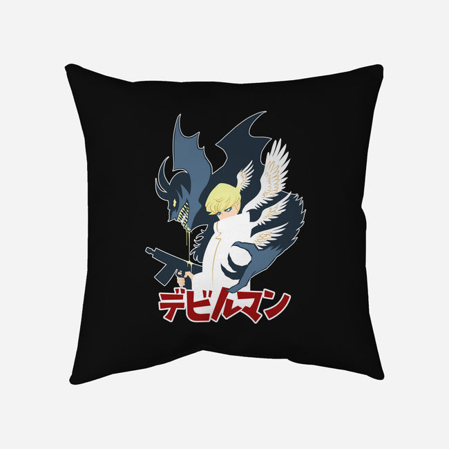 Devil and Angel-none removable cover w insert throw pillow-Joannaestep