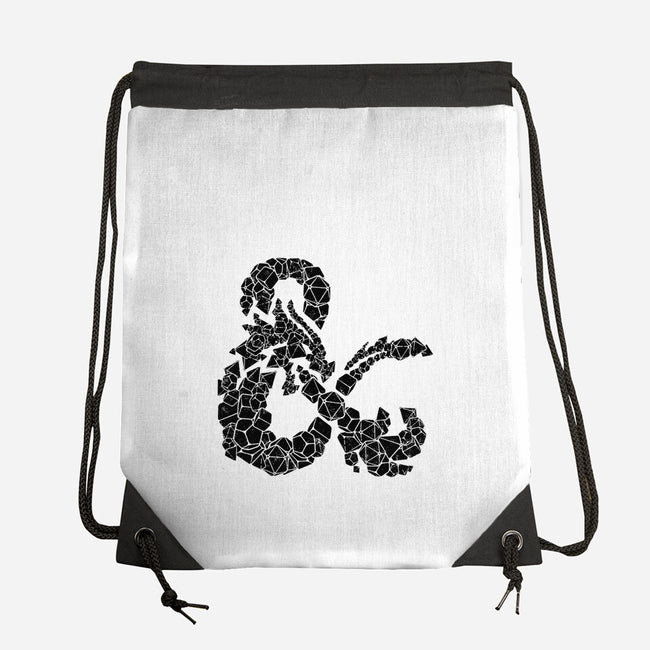 Dice Dragon-none drawstring bag-shirox