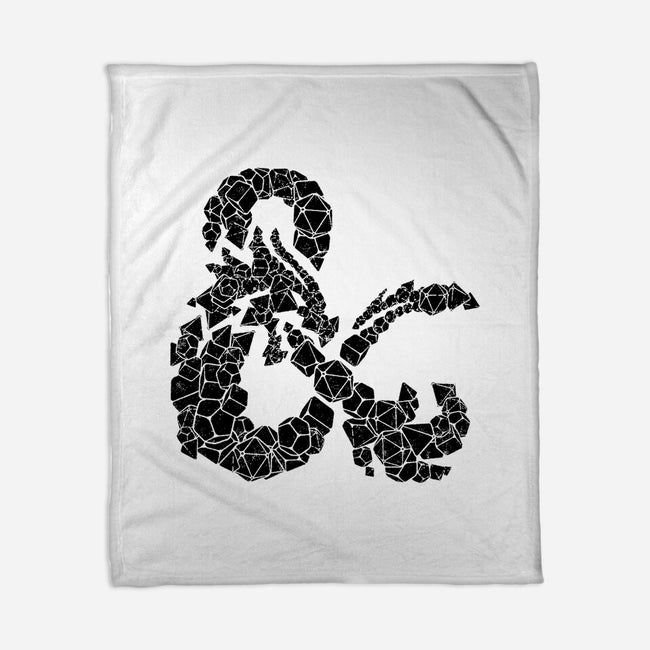 Dice Dragon-none fleece blanket-shirox