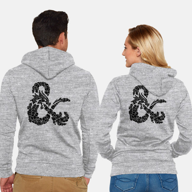 Dice Dragon-unisex zip-up sweatshirt-shirox