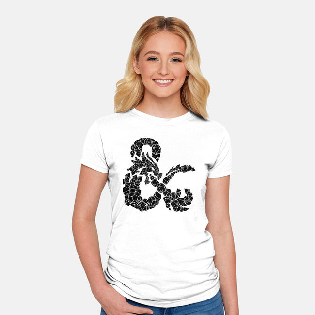 Dice Dragon-womens fitted tee-shirox