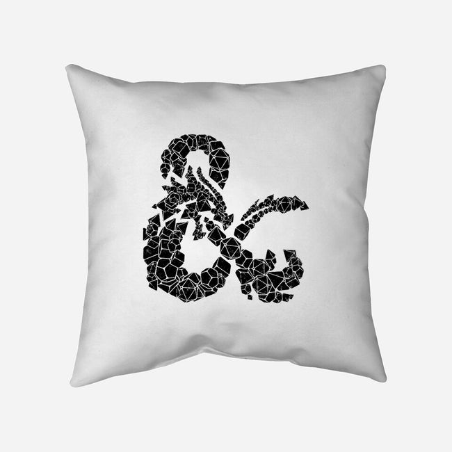 Dice Dragon-none removable cover throw pillow-shirox