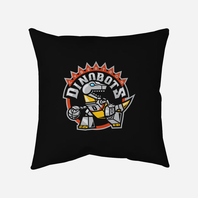 Dino Basketball-none removable cover w insert throw pillow-Oktobear