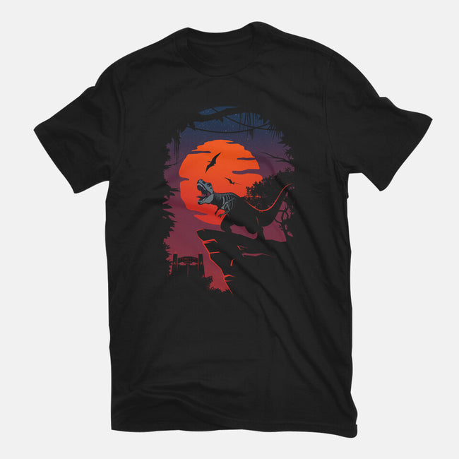 Dino Park Sunset-unisex basic tee-Guillercraist