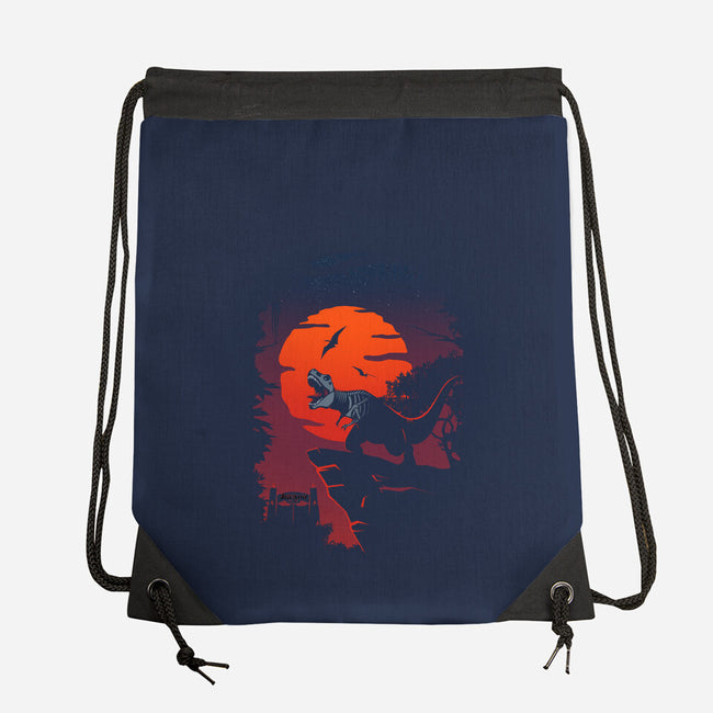 Dino Park Sunset-none drawstring bag-Guillercraist
