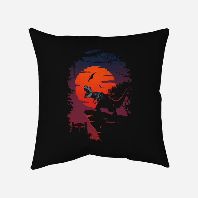 Dino Park Sunset-none non-removable cover w insert throw pillow-Guillercraist