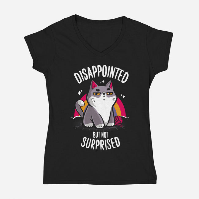 Disappointed but not Surprised-womens v-neck tee-typhoonic